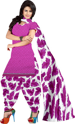 

Khushali Crepe Self Design, Printed Salwar Suit Dupatta Material(Un-stitched), Pink;white