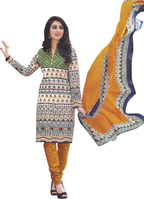 

Party Wear Dresses Cotton Printed Salwar Suit Dupatta Material(Un-stitched), Multicolor