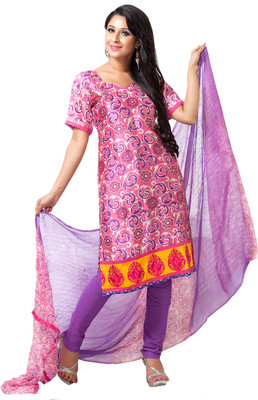 Aapno Rajasthan Silk Printed Salwar Suit Dupatta Material(Un-stitched) available at flipkart for Rs.2895