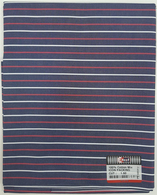 

Encot Cotton Striped Shirt Fabric(Un-stitched), Multi