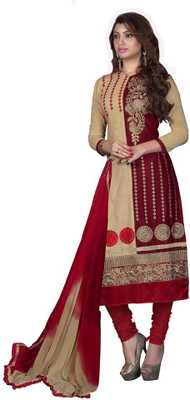 

Shree Vardhman Chanderi Houndstooth Semi-stitched Salwar Suit Dupatta Material, Multicolor