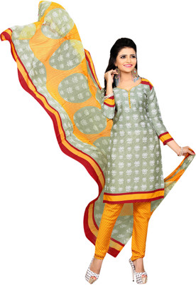 

Trendz Apparels Crepe Printed Salwar Suit Dupatta Material(Un-stitched), Multicolor