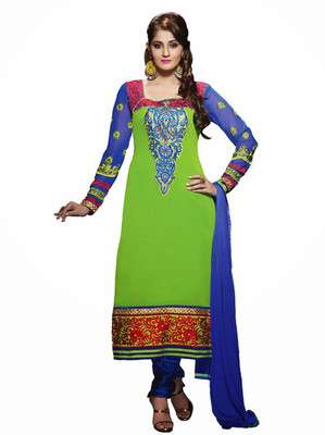 

Morli Georgette Self Design Salwar Suit Dupatta Material(Un-stitched), Green