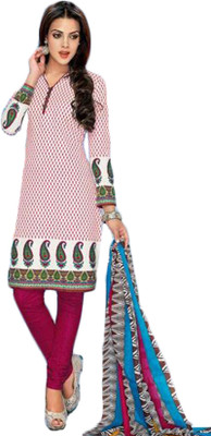 

Iza Cotton Printed Salwar Suit Dupatta Material(Un-stitched), Multicolor