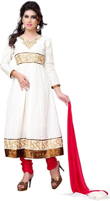 

JT International Cotton Embroidered Salwar Suit Dupatta Material(Un-stitched), Green;yellow