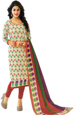 

Sharvi Cotton Printed Salwar Suit Dupatta Material(Un-stitched), Multicolor
