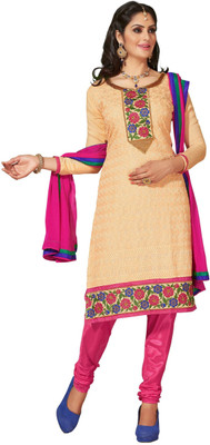 

Morli Cotton Self Design Salwar Suit Dupatta Material(Un-stitched), Beige