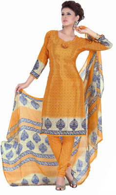 

Jiya Crepe Self Design, Printed Salwar Suit Dupatta Material(Un-stitched), Multicolor;yellow