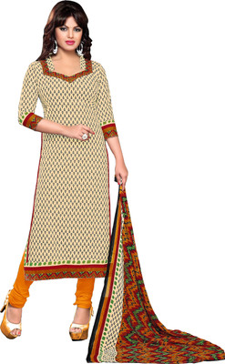

Khushali Cotton Self Design, Printed Salwar Suit Dupatta Material(Un-stitched), Beige;black;multicolor;orange