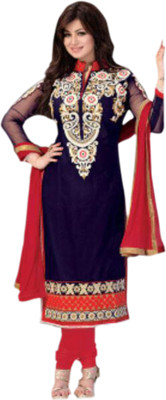 

Trendz Apparels Cotton Printed Dress/Top Material(Un-stitched), Blue