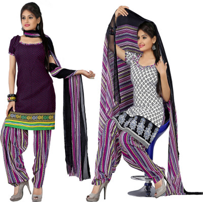 

Khushali Crepe Self Design, Printed Salwar Suit Dupatta Material(Un-stitched), Black;multicolor;pink;white