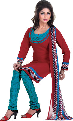 

Khushali Cotton Self Design, Printed Salwar Suit Dupatta Material(Un-stitched), Light blue;maroon;multicolor