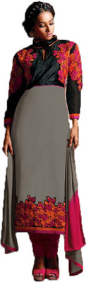 

Indian Wear Online Georgette Embroidered Semi-stitched Salwar Suit Dupatta Material, Multicolor