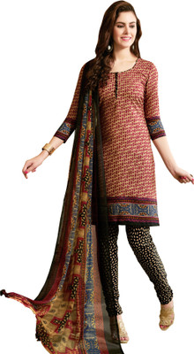 

Trendz Apparels Crepe Printed Salwar Suit Dupatta Material(Un-stitched), Beige