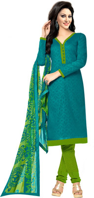 

Khushali Jacquard Self Design Salwar Suit Dupatta Material(Un-stitched), Light green;multicolor