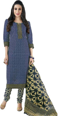 

Party Wear Dresses Cotton Printed Salwar Suit Dupatta Material(Un-stitched), Multicolor