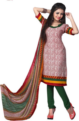 

Trendz Apparels Crepe Printed Salwar Suit Dupatta Material(Un-stitched), Multicolor