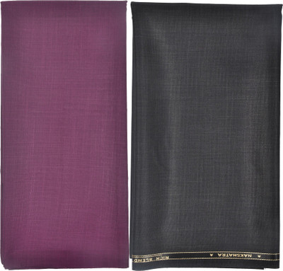 

Gwalior Suitings Cotton Polyester Blend Self Design Shirt & Trouser Fabric(Un-stitched), Black