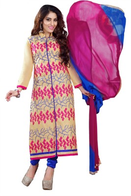 

Jiya Cotton Self Design, Embroidered Salwar Suit Dupatta Material(Un-stitched), Beige;blue;pink