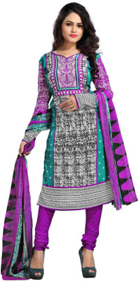 

Merry Fashion Crepe Self Design Salwar Suit Dupatta Material(Un-stitched), Purple