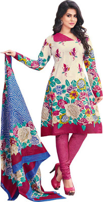 

Indian Wear Online Cotton Printed Salwar Suit Dupatta Material(Un-stitched), Multicolor