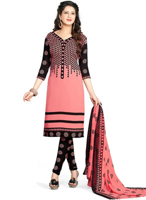 

Pshopee Synthetic Printed Salwar Suit Dupatta Material(Un-stitched), Peach