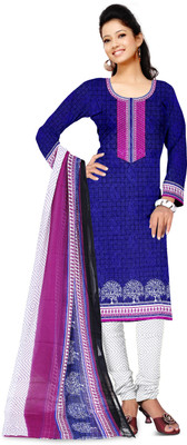 

Jiya Cotton Self Design, Embellished, Embroidered Salwar Suit Dupatta Material(Un-stitched), Dark blue;white