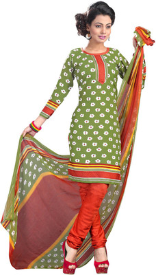 

Parishi Fashion Crepe Embroidered Dress/Top Material(Un-stitched), Multi color