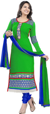

Jiya Georgette Self Design, Embroidered Salwar Suit Dupatta Material(Un-stitched), Green