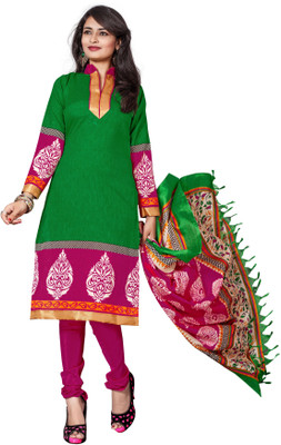 

Jiya Silk Self Design, Printed Salwar Suit Dupatta Material(Un-stitched), Green;multicolor;pink