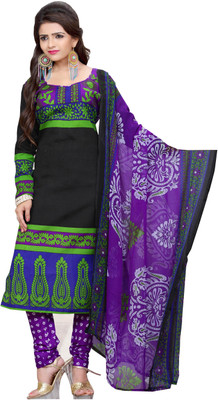 

Khushali Cotton Self Design, Printed Salwar Suit Dupatta Material(Un-stitched), Black;multicolor;purple;white