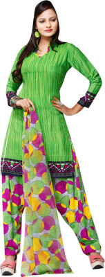 

Trendz Apparels Crepe Printed Salwar Suit Dupatta Material(Un-stitched), Green