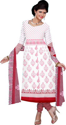 

Khushali Crepe Self Design, Printed Salwar Suit Dupatta Material(Un-stitched), Multicolor;red;white