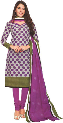 74% OFF on Javuli Cotton Printed Dress/Top Material(Un-stitched)