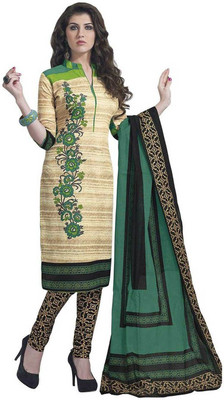 

Javuli Cotton Printed Dress/Top Material(Un-stitched), Beige