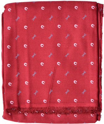 

British Terminal Cotton Printed Shirt Fabric(Un-stitched), Red