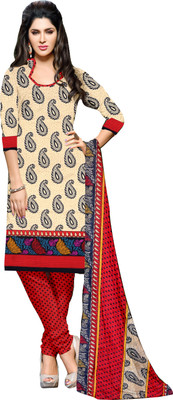 

Khushali Crepe Self Design, Printed Salwar Suit Dupatta Material(Un-stitched), Beige;multicolor;red