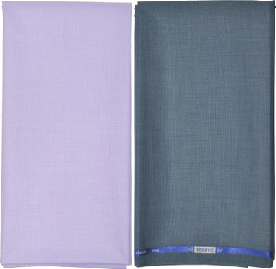 

Gwalior Suitings Cotton Polyester Blend Self Design Shirt & Trouser Fabric(Un-stitched), Grey