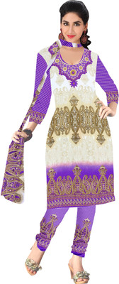 

Khushali Crepe Self Design, Printed Salwar Suit Dupatta Material(Un-stitched), Multicolor;purple
