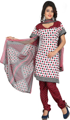 

Parishi Fashion Crepe Printed Salwar Suit Dupatta Material(Un-stitched), Multi color