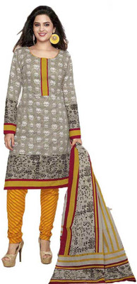 

Chatri Fashions Cotton Printed Salwar Suit Dupatta Material(Un-stitched), Yellow