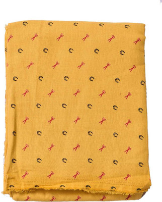 

British Terminal Cotton Printed Shirt Fabric(Un-stitched), Yellow