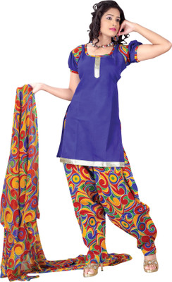 

Trendz Apparels Cotton Printed Salwar Suit Dupatta Material(Un-stitched), Purple
