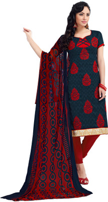 

Khushali Jacquard Self Design, Embroidered Salwar Suit Dupatta Material(Un-stitched), Blue;red