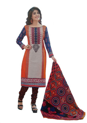 

Rajhans Creation Cotton Printed Salwar Suit Material(Un-stitched), Multicolor