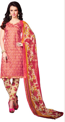 

Jiya Chanderi Self Design, Embroidered Salwar Suit Dupatta Material(Un-stitched), Beige;multicolor;pink