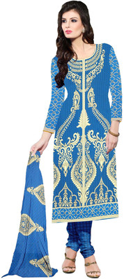

Khushali Crepe Self Design, Printed Salwar Suit Dupatta Material(Un-stitched), Beige;blue