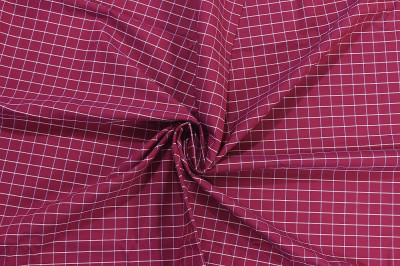 

Priks Cotton Checkered Shirt Fabric(Un-stitched), Maroon