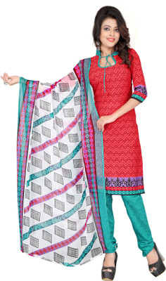 

Parishi Fashion Crepe Printed Salwar Suit Dupatta Material(Un-stitched), Multi color
