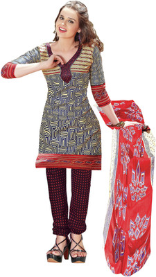 

Khushali Cotton Self Design, Printed Salwar Suit Dupatta Material(Un-stitched), Blue;multicolor;red